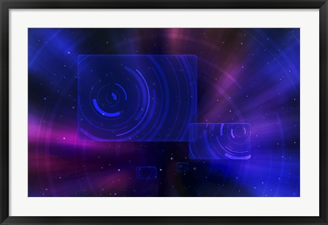 Framed Space Travel Scene Print