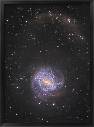 Framed Messier 83 and its Northern Stellar Tidal Stream Print