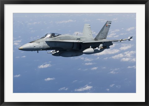 Framed CF-188A Hornet of the Royal Canadian Air Force (side view) Print