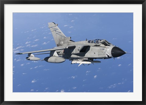 Framed Italian Air Force Tornado IDS armed with AGM-88 HARM missiles Print