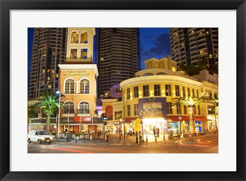 Framed Chevron Renaissance Mall, Surfers Paradise, Gold Coast, Queensland, Australia Print