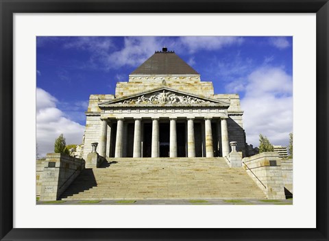 Framed Shrine of Remembrance, Melbourne, Victoria, Australia Print