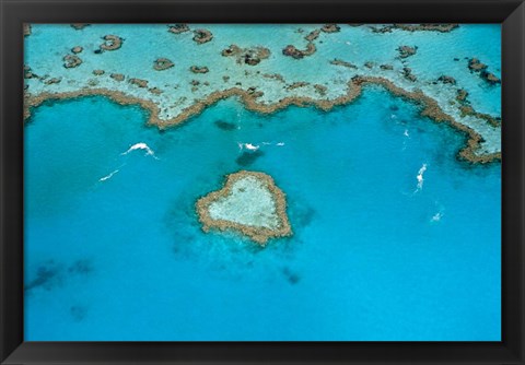 Framed Australia, Whitsunday Islands, Heart Reef Print