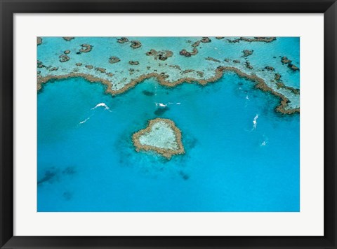 Framed Australia, Whitsunday Islands, Heart Reef Print