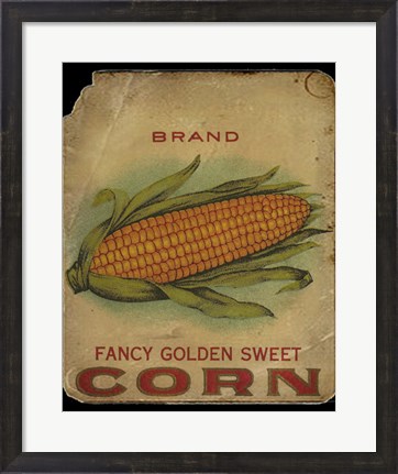 Framed Vintage Corn Print