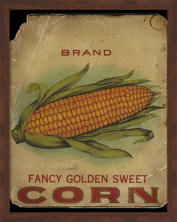 Framed Vintage Corn Print