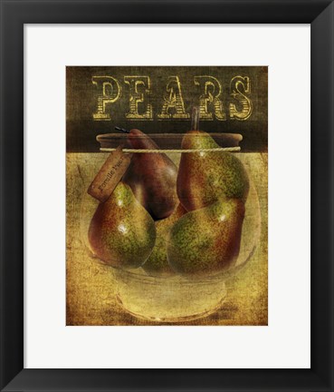 Framed Pears Print