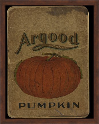 Framed Vintage Pumpkin Print