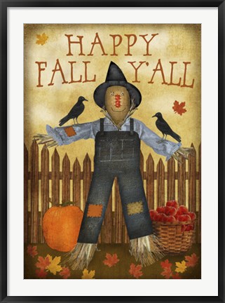 Framed Happy Fall Y&#39;all Print