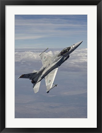 Framed F-16E Maneuvers over Arizona (vertical) Print