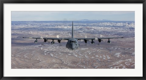 Framed Front View of a MC-130 Aircraft Print