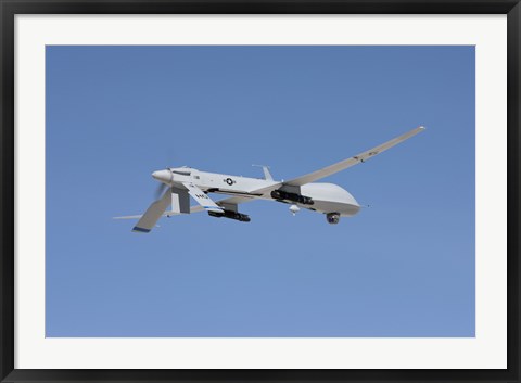 Framed MQ-1 Predator Over New Mexico Print