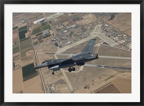 Framed F-16 Fighting Falcon over Luke Air Force Base, Arizona Print