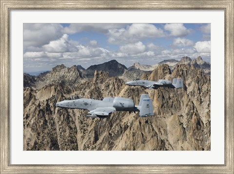 Framed Two A-10 Thunderbolt&#39;s in Central Idaho Print