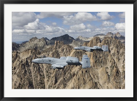 Framed Two A-10 Thunderbolt&#39;s in Central Idaho Print