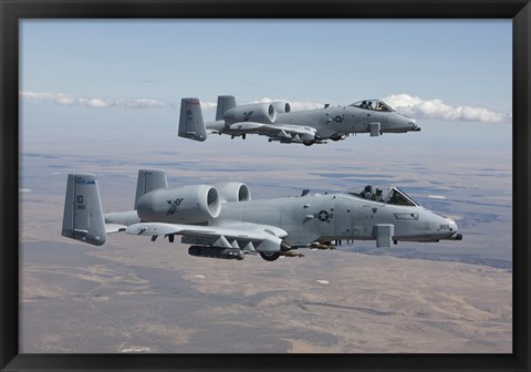 Framed Two A-10 Thunderbolts, Saylor Creek, Idaho Print