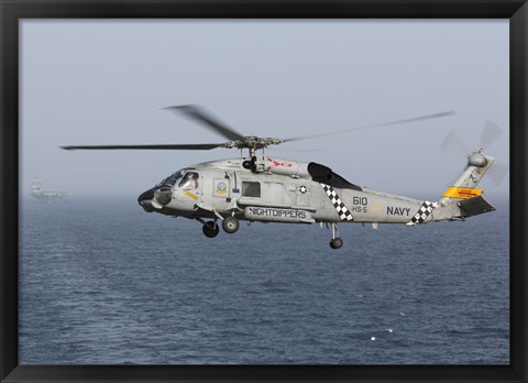 Framed SH-60J Seahawk Over the Arabian Sea Print