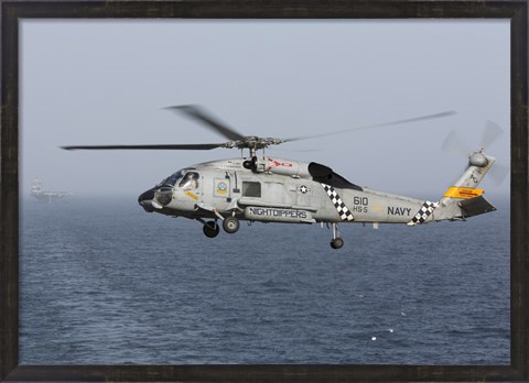 Framed SH-60J Seahawk Over the Arabian Sea Print