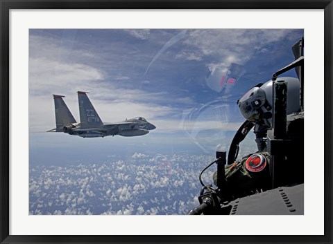 Framed F-15 Eagle Pilot with his Wingman Print