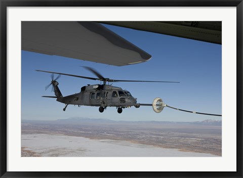 Framed HH-60G Pave Hawk Conducts Aerial Refueling from an HC-130 Print