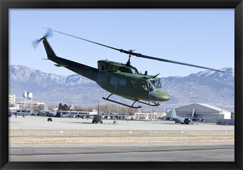 Framed UH-1N Twin Huey near Kirtland Air Force Base, New Mexico Print