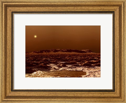 Framed View from the Edge of the Southern Polar Cap of Mars Print