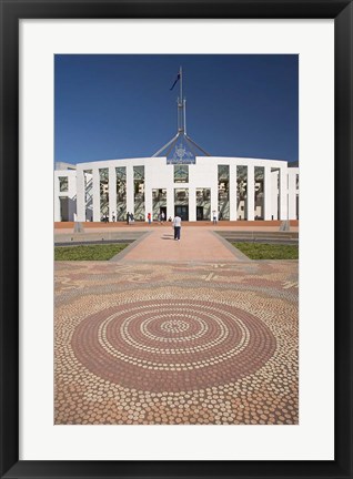 Framed Australia, ACT, Canberra, Tile, Parliament House Building Print