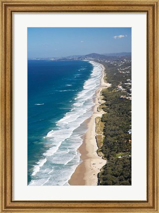 Framed Australia, Queensland, Sunshine Beach coastline Print