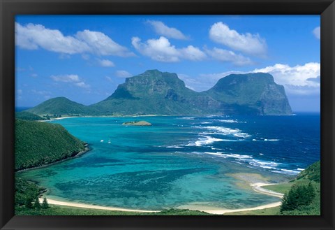 Framed New South Wales lagoon, Lidgbird &amp; Gower, Australia Print