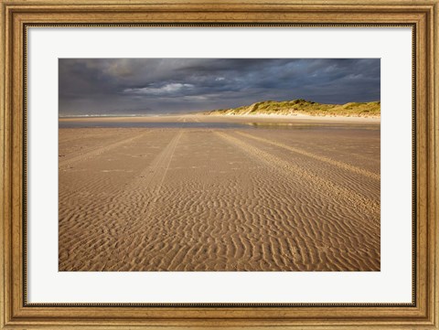 Framed Sand Ripples, Beach, Tasmania, Australia Print