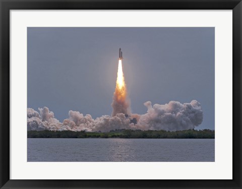 Framed Launch of Space Shuttle Atlantis Print