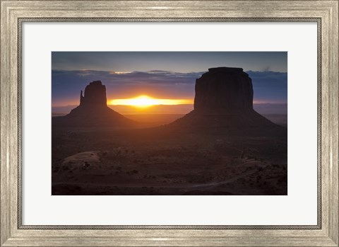Framed Mitten Formations in Monument Valley, Utah Print