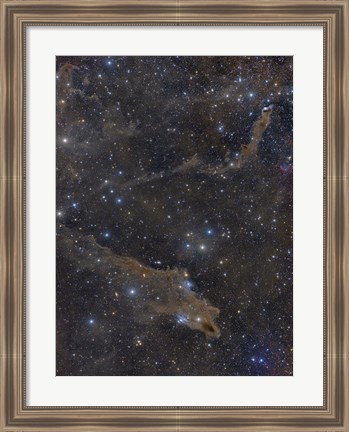 Framed Dusty Nebulae in Cepheus Constellation Print