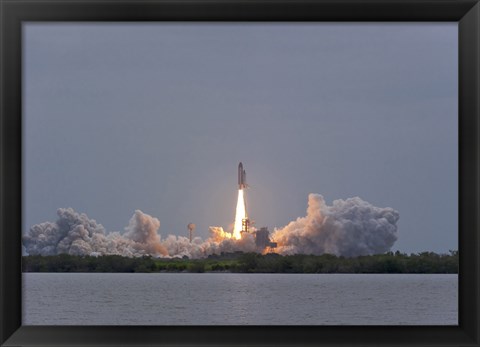 Framed Space Shuttle Atlantis (final launch) Print