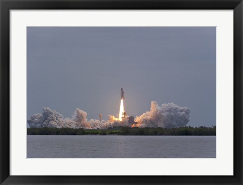 Framed Space Shuttle Atlantis (final launch) Print