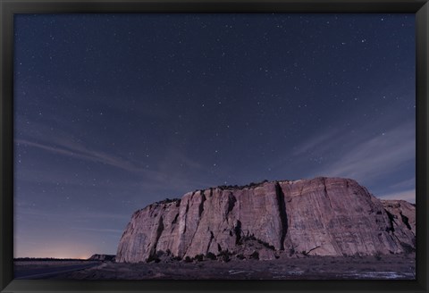 Framed Big Dipper over El Malpais National Monument Print