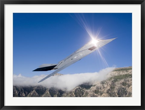 Framed F-117 Nighthawk over New Mexico Print