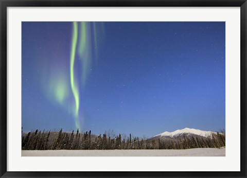 Framed Aurora Borealis near Mayo, Yukon, Canada Print