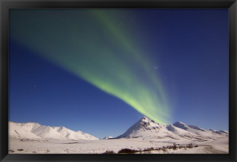 Framed Aurora Borealis over Ogilvie Mountains, Canada Print