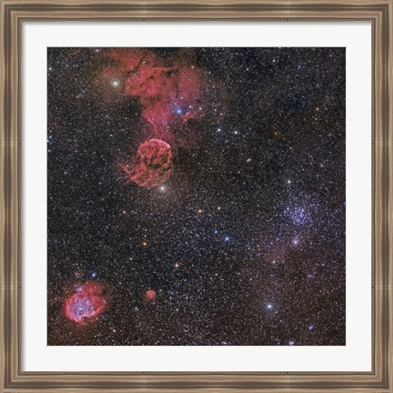 Framed Nebulae in Gemini Constellation Print