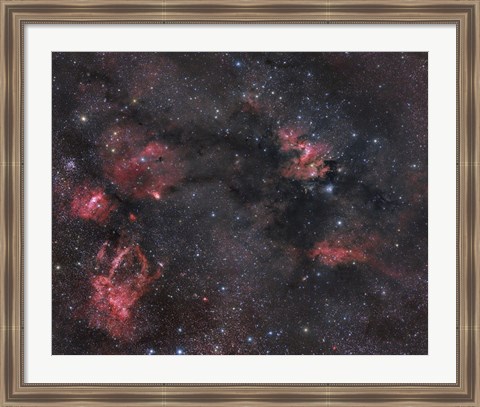 Framed Nebulosity in the Cepheus Constellation Print