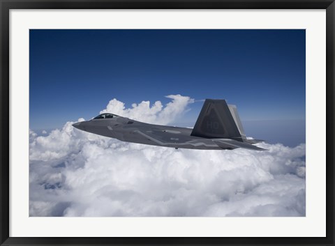 Framed F-22 Raptor over New Mexico Print