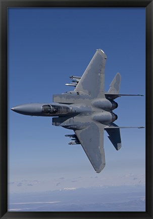 Framed F-15 Eagle Conducts Air-to-Air Training over Oregon Print