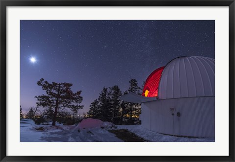 Framed Moonlight Illuminates the Schulman Telescope on Mount Lemmon Print