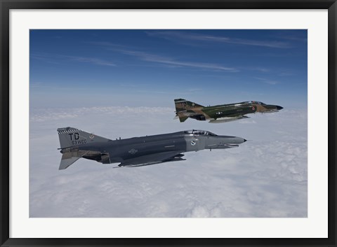 Framed Two QF-4E&#39;s Fly over the Gulf of Mexico Print