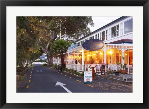 Framed Historic Duke of Marlborough Hotel, Russell, Bay of Islands, Northland, New Zealand Print