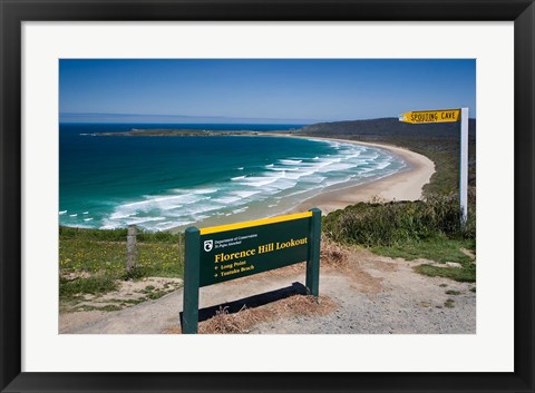 Framed New Zealand, South Island, Tautuku Beach coastline Print