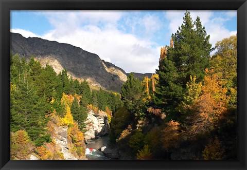 Framed Shotover Jet, Shotover River, Queenstown, New Zealand Print