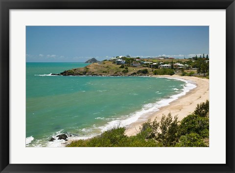 Framed Australia, Queensland, Yeppoon Kemp Beach coastline Print