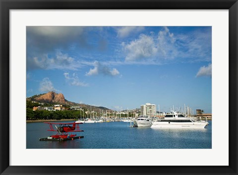 Framed Australia, Townsville, Castle Hill, Boats, Seaplane Print